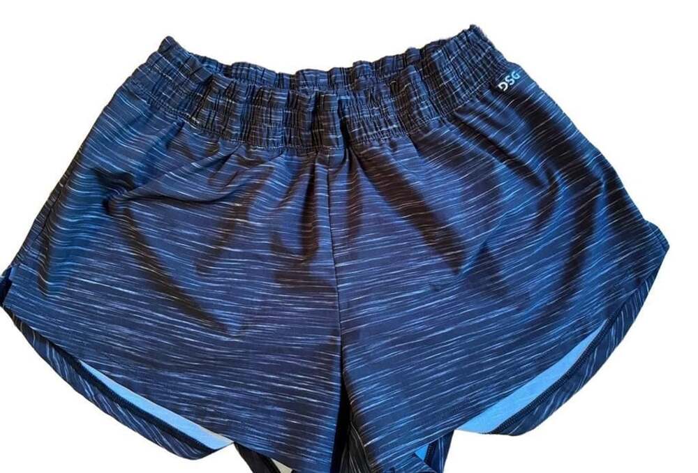 DSG Athletic Shorts Size L Black Space Dye Running Workout b1542